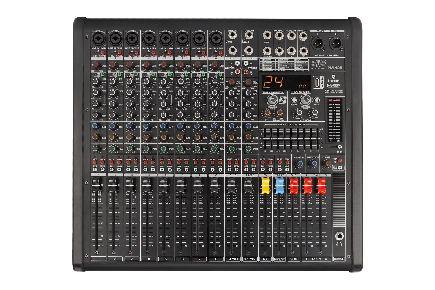 SVS Audiotechnik mixers PM-12A Активный аналоговый микшерный пульт, 12-канальный в Саратовской области